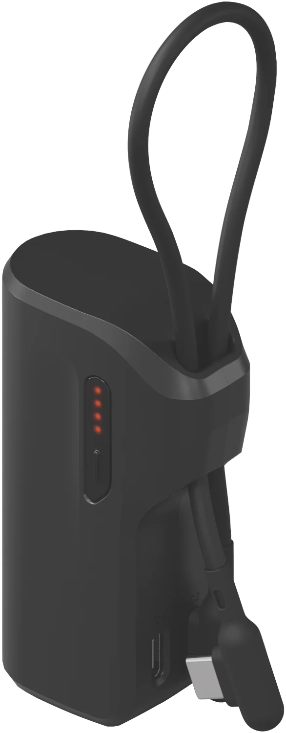 Cygnett Thumboost 5K Power Bank with USB-C Cable - Black