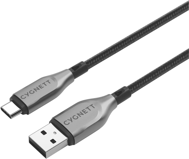 Cygnett USB 2.0 Armoured braided USB A - USB C - 1m Black