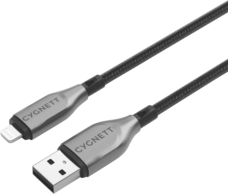 Cygnett USB 2.0 Armoured braided USB A Lightning 3m Black