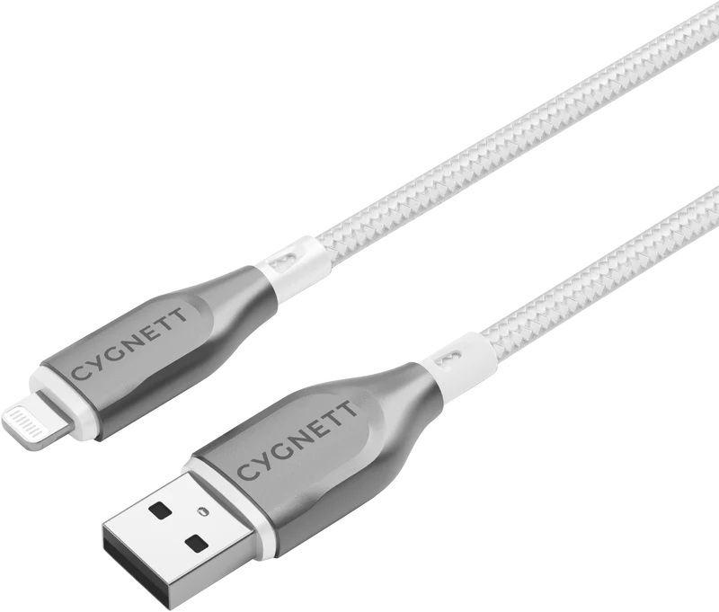 Cygnett USB 2.0 Armoured braided USB A Lightning 2m White