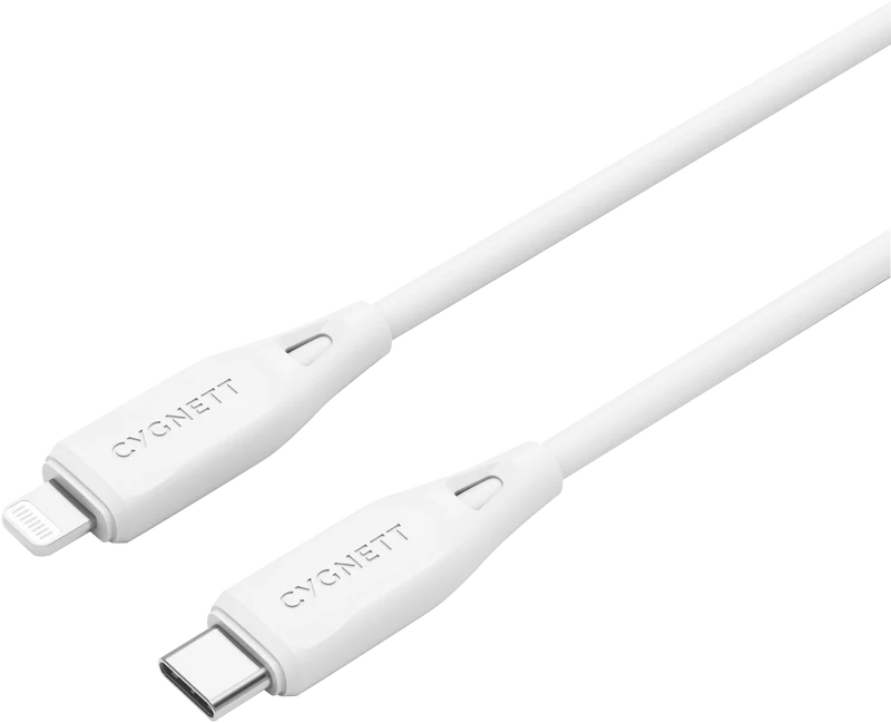 Cygnett Essentials Lightning To USB-C Cable 1m - White